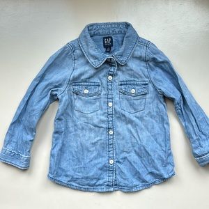 Gap girl denim shirt. Size 2